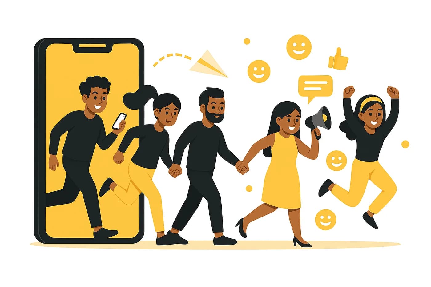 Illustration promoting WEBRISE across social media channels